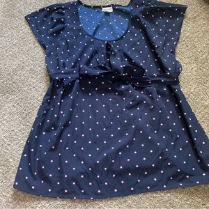 Motherhood maternity polka dot shirt M